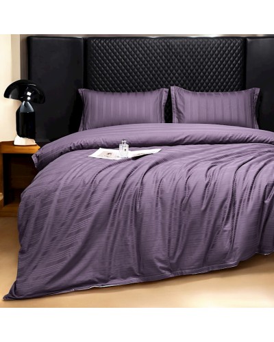 Yataq dəsti Luxe Cotton 000764, yorğan üzü 200x220 sm, mələfə 240x260 sm, yastıq üzü 50х70 sm, ikinəfərlik, lüks-satin, bənövşəyi