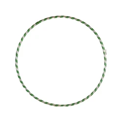 Обруч 195-14, зеленый/серебристый, полосатый, пластиковый, 65 см