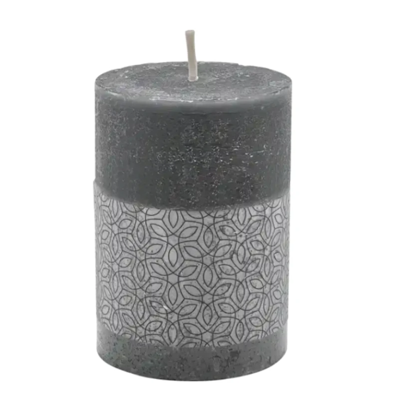 Свеча Rubin Licht, 100/68 мм, серая