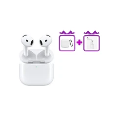 Беспроводные наушники Apple Airpods 4 ANC + Сетевое зарядное устройство 20W USB-C + Чехол для наушников White