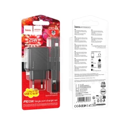 Адаптер для зарядки с одним портом USB-C PD 25 Вт, Hoco CS24A