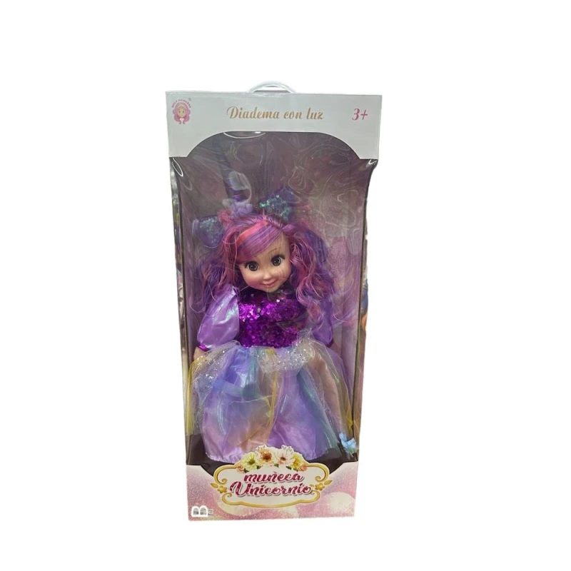 Kukla Diadema con luz Unicornio 24HS-DJS-5, rəngbərəng, 3+ yaş, 65 sm