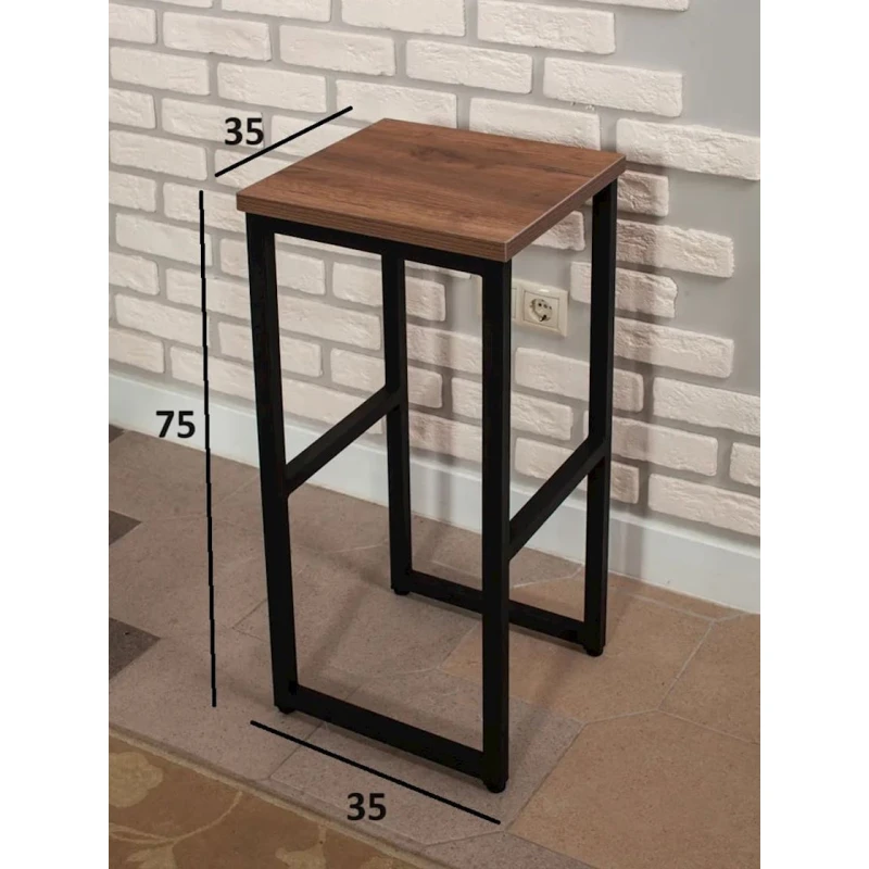 Барный стул BVotan, 75х35х35 см, коричневый Барный стул BVotan, 75х35х35 см, коричневый