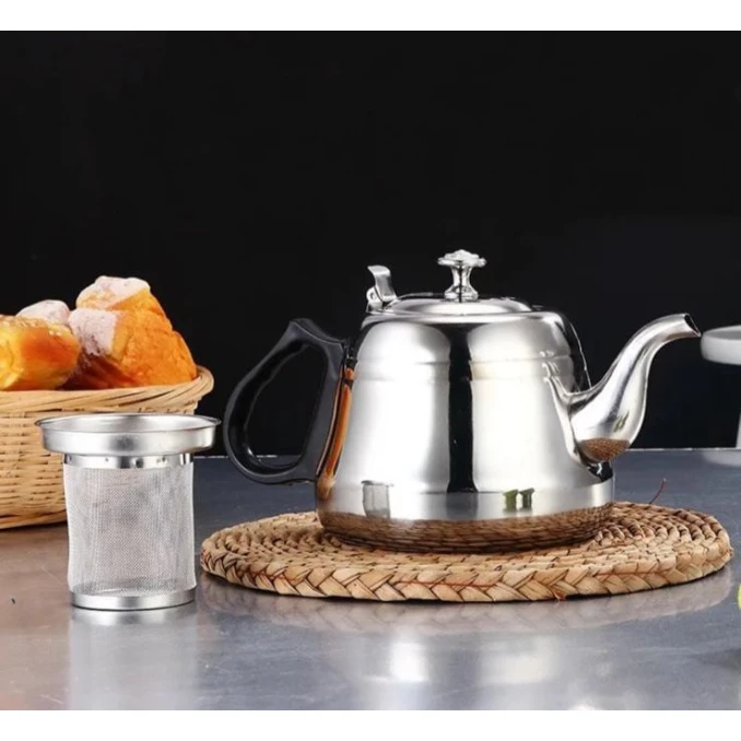 Чайник с ситечком 1,5 л нержавеющая сталь, серебристый Чайник с ситечком 1,5 л нержавеющая сталь, серебристый