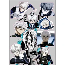 Набор наклеек Blue Lock Nagi 9 шт Набор наклеек Blue Lock Nagi 9 шт