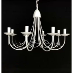 Asma çilçıraq Şəms Aydınlatma 85007, 8xE14, ağ metal, 750 mm - 8102-8