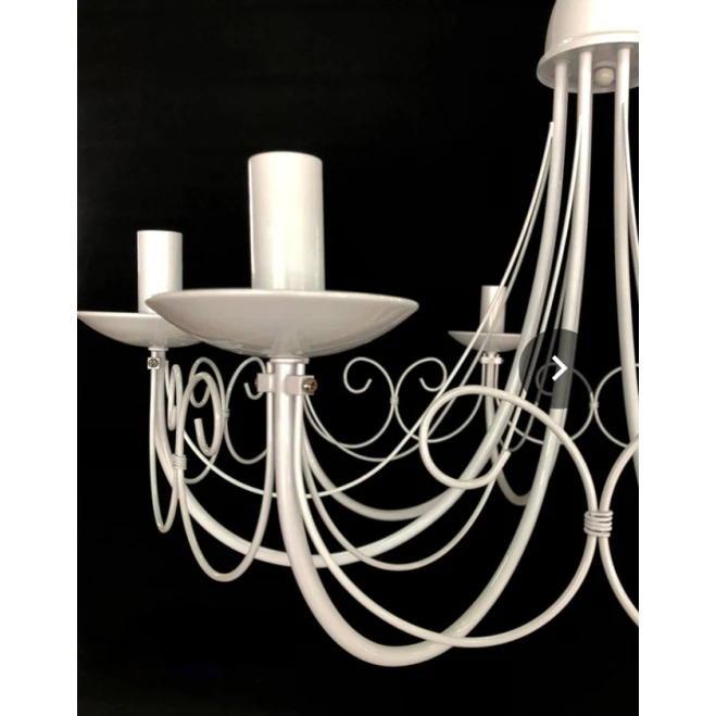 Asma çilçıraq Şəms Aydınlatma 85007, 8xE14, ağ metal, 750 mm - 8102-8