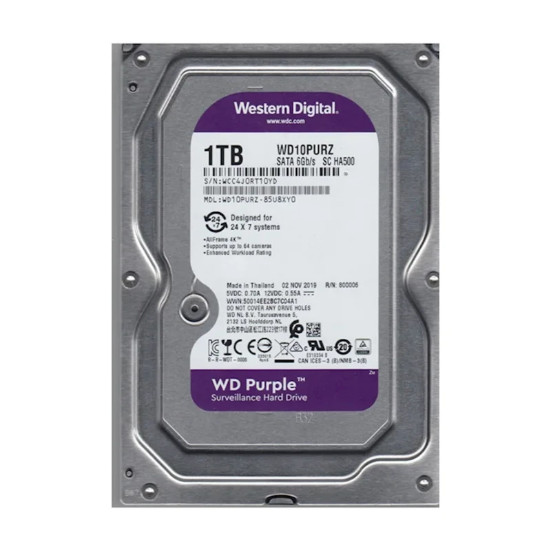HDD накопитель Western Digital Purple 1TB WD10PURZ-85U8XY0 HDD накопитель Western Digital Purple 1TB WD10PURZ-85U8XY0