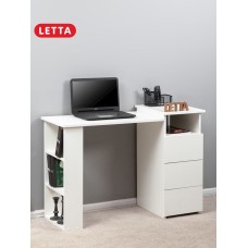 Kompüter masası Letta LDSP, ağ, 72.5х45х104 sm