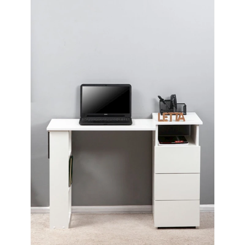 Компьютерный стол Letta ЛДСП, белый, 72.5х45х104 см Компьютерный стол Letta ЛДСП, белый, 72.5х45х104 см