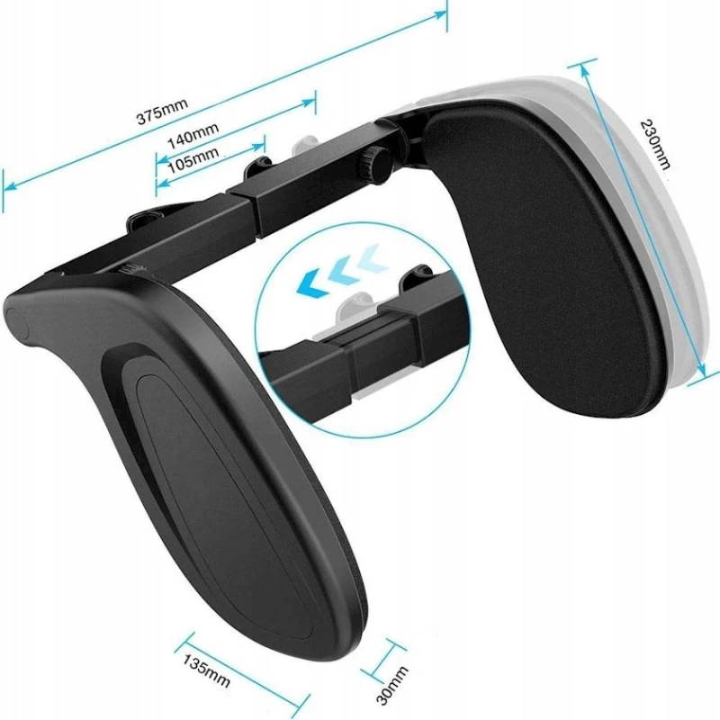 Подголовник-поддерживатель Glowe, черный