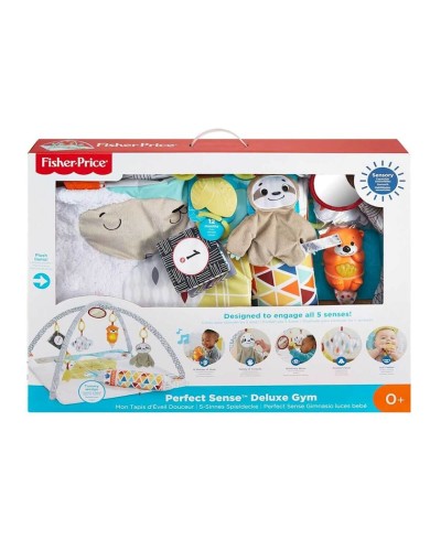 İnkişafetdirici xalça Fisher-Price Perfect Sense Deluxe Gym, 10х68х51 sm, rəngbərəng, 0+ ay
