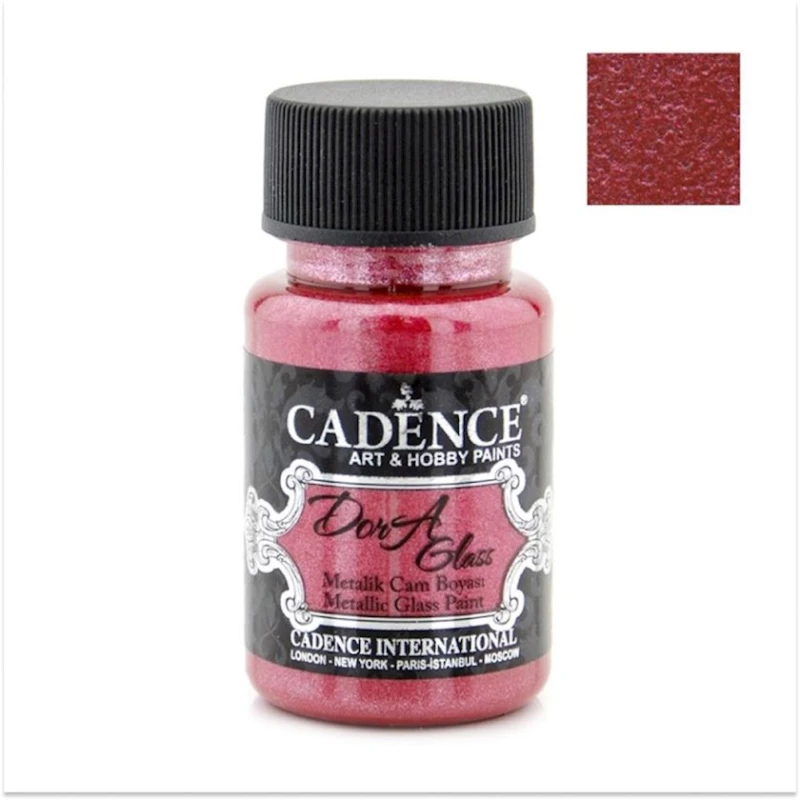 Краска-металлик для стекла Cadence Dora Glass Paint Red 50 мл Краска-металлик для стекла Cadence Dora Glass Paint Red 50 мл