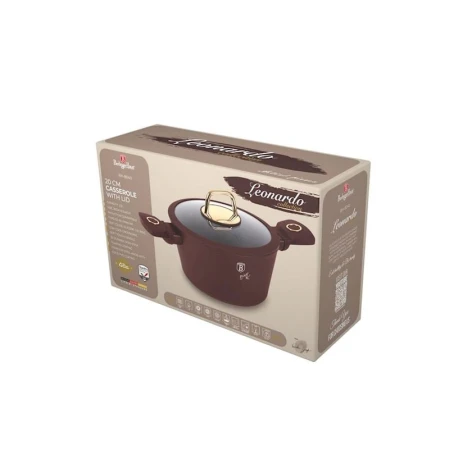 Кастрюля с крышкой Berlinger Haus Leonardo BH-8040, 20 см, 2.5 л, алюминий/бакелит, бордовый Кастрюля с крышкой Berlinger Haus Leonardo BH-8040, 20 см, 2.5 л, алюминий/бакелит, бордовый