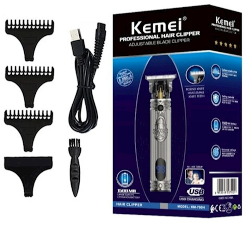 Машинка для стрижки волос Kemei KM-700H Silver