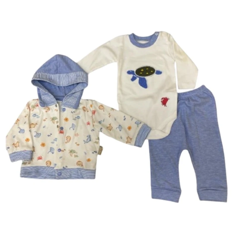 Körpələr üçün hədiyyə dəsti AD114, 3-6 ay, 3 əd, rəngbərəng