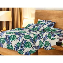 Комплект постельного белья Luxe Cotton 406, пододеяльник 200x220 см, простыня 200x220 см, наволочки 50х70 см 2 шт, двуспальный, разноцветный