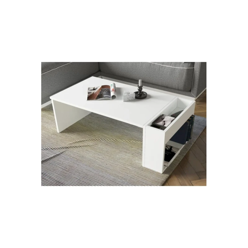 Стеллаж Ev Plus 12115610, ЛДСП, белый, 80x62x30 см