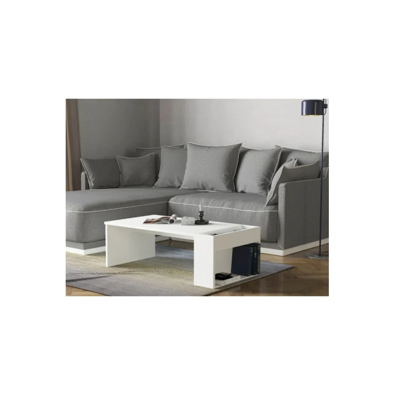 Стеллаж Ev Plus 12115610, ЛДСП, белый, 80x62x30 см