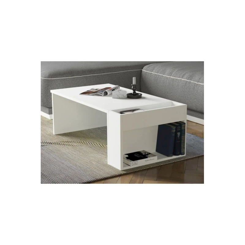 Стеллаж Ev Plus 12115610, ЛДСП, белый, 80x62x30 см