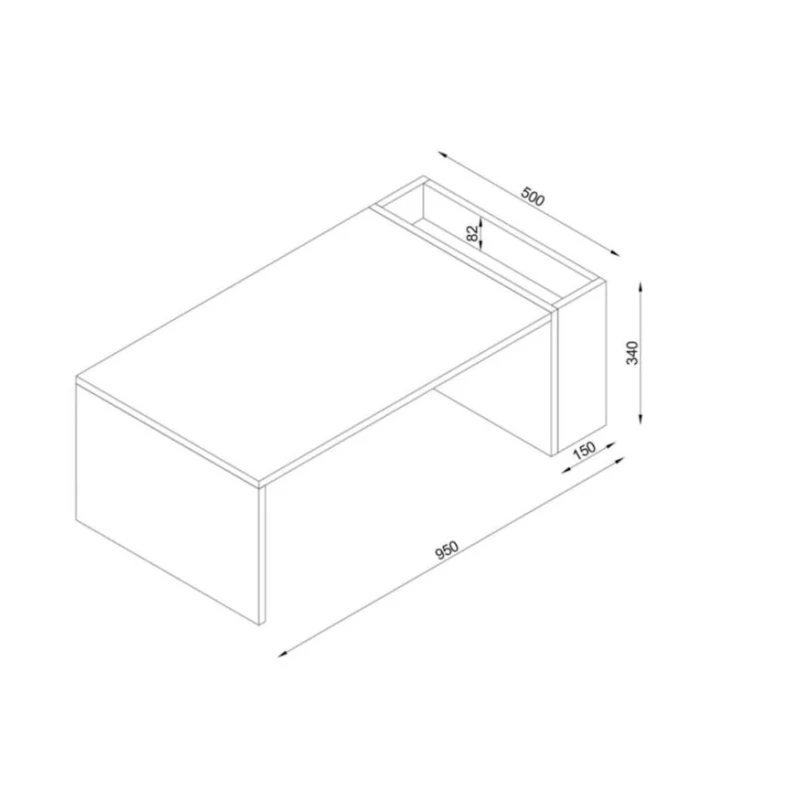 Стеллаж Ev Plus 12115610, ЛДСП, белый, 80x62x30 см