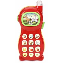 Proyektorlu oyun telefonu Zini, qırmızı, 3+ yaş, 6x15x4 sm