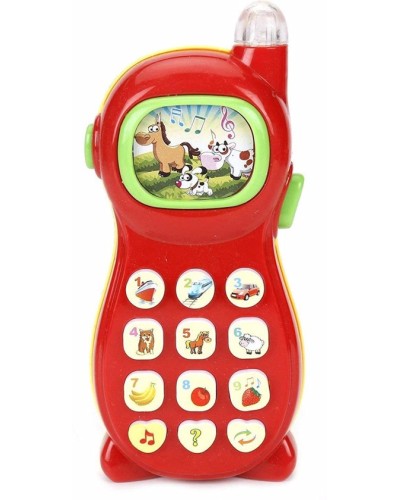 Proyektorlu oyun telefonu Zini, qırmızı, 3+ yaş, 6x15x4 sm
