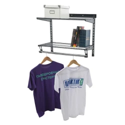 Вешалка с полками Praktik Home Basic G60S, гардеробная система, графит Вешалка с полками Praktik Home Basic G60S, гардеробная система, графит