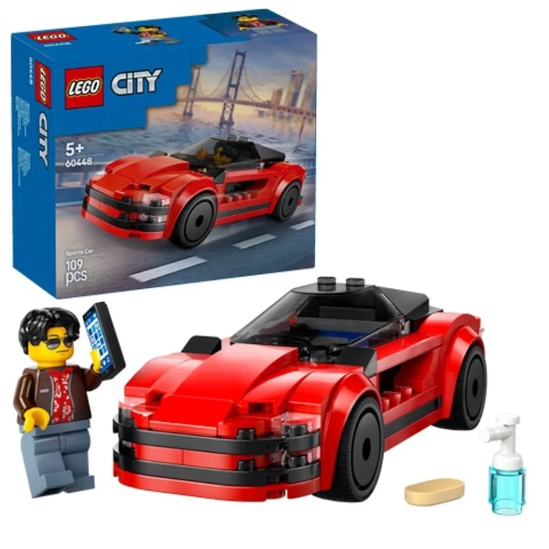 Конструктор LEGO City Sports Car 60448, 5+ лет, 109 элементов