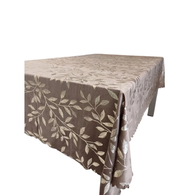 Скатерть MM tekstil MM-136, 150x225 см, коричневая Скатерть MM tekstil MM-136, 150x225 см, коричневая