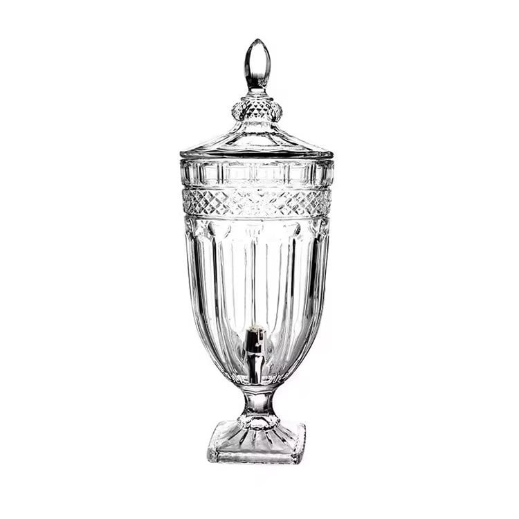 İçkilər üçün dispenser Plateon006, şüşə, şəffaf, 5 l