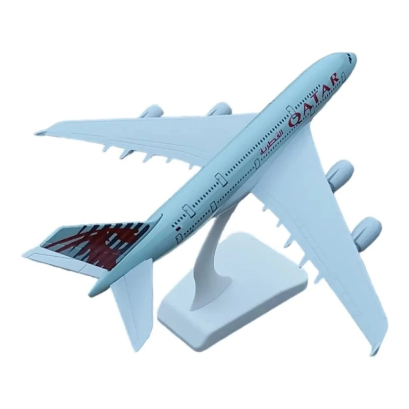 Kolleksiya fiquru Qatar Airbus A380, 17.5x20x10 sm