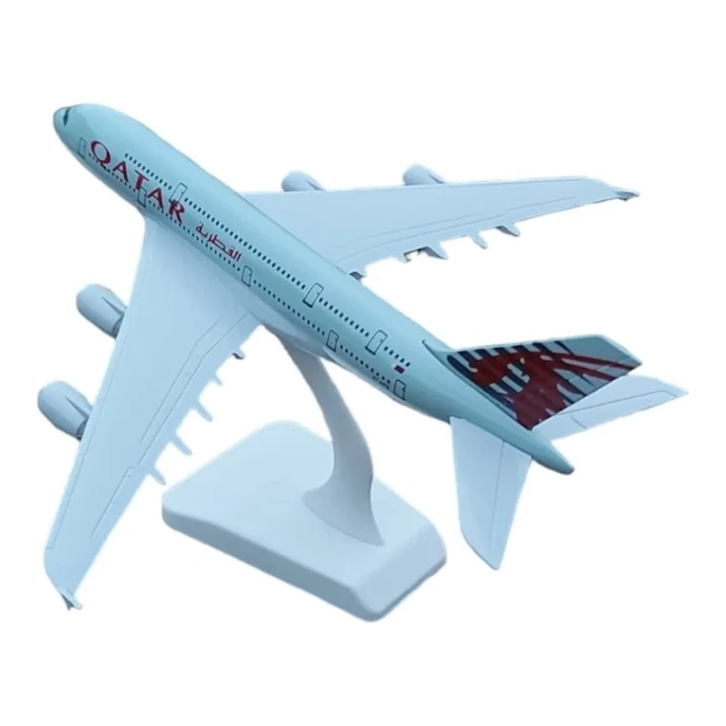 Kolleksiya fiquru Qatar Airbus A380, 17.5x20x10 sm