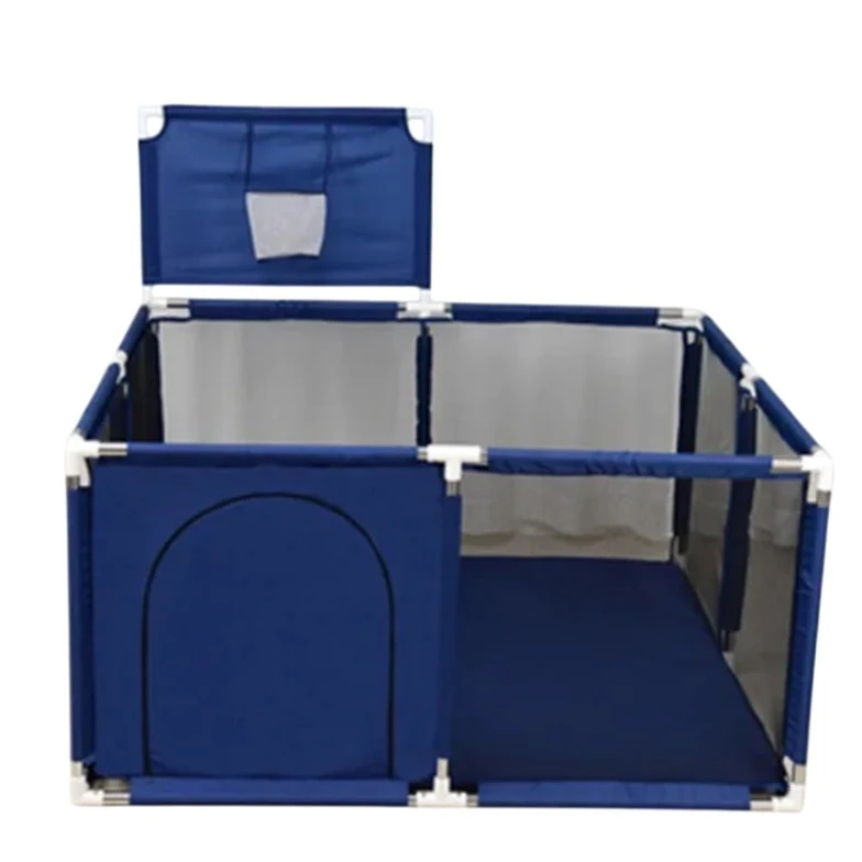 Игровой манеж LJ-200819, синий, 128х128х66х107 см