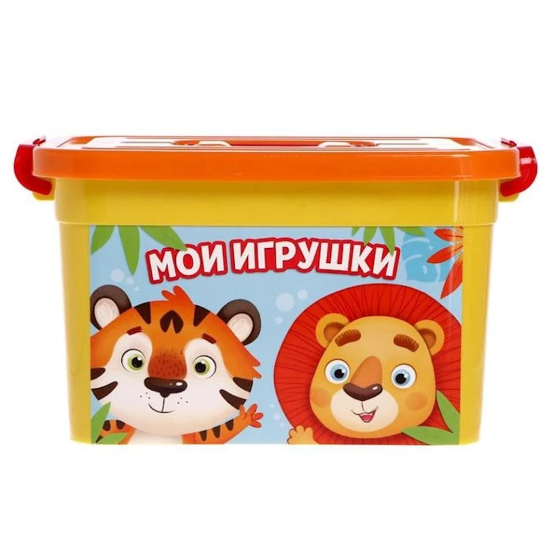 Oyuncaqlar üçün qutu Полимербыт Мои Игрушки, sarı, plastik, l, 28х19.5х17 sm Oyuncaqlar üçün qutu Полимербыт Мои Игрушки, sarı, plastik, l, 28х19.5х17 sm