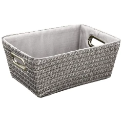 Корзина Webko Chromo, серая, полипропилен/полиэстер, 19.5x12x28 см