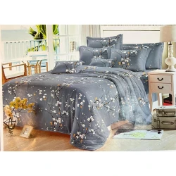 Комплект постельного белья MiraNova CTS-542, сатин, разноцветный, простыня 200х220 см, пододеяльник 200x220 см, наволочка 50x70 см (2 шт)