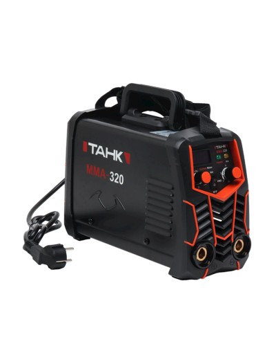 İnverter cihaz qaynaq üçün Tанк MMA-320T, 45x40x38x5 sm, çəki 5 kq, narıncı/qara