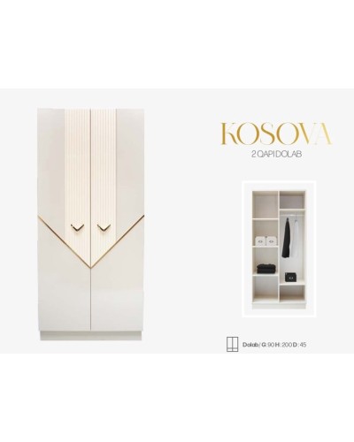 Şkaf Kosova2, yerli istehsal, 90x200x45 sm - AL-62