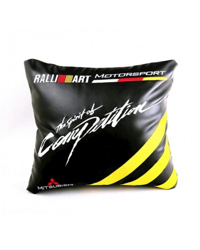 Avtomobil üçün yastıq King Ralliart Mitsubishi, 36x36 sm, Qara