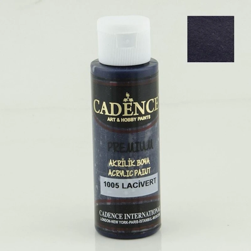 Декоративная акриловая краска Cadence Premium Acrylic Paint 1005 Dark Blue, темно-синий, 70 мл Декоративная акриловая краска Cadence Premium Acrylic Paint 1005 Dark Blue, темно-синий, 70 мл