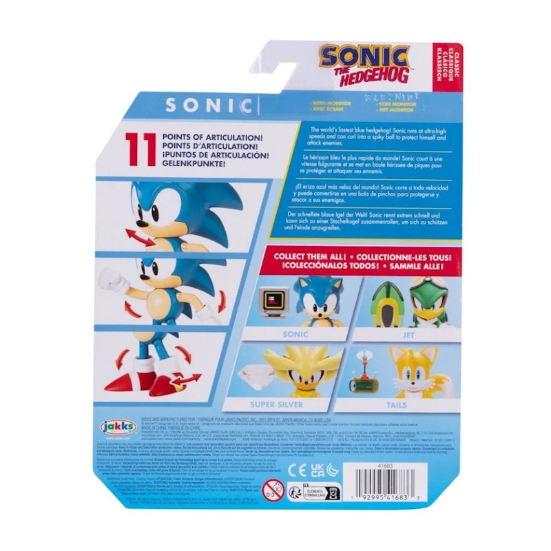 Fiqur Jakks Pacific Sonic the Hedgehog Classic Action, 10 sm