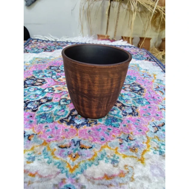 Stəkan, gil, qəhvəyi Stəkan, gil, qəhvəyi