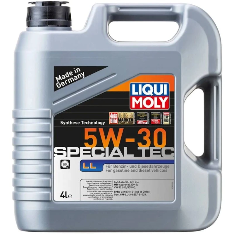 Моторное масло Liqui Moly, Special Tec LL 5W-30, 4 л Моторное масло Liqui Moly, Special Tec LL 5W-30, 4 л