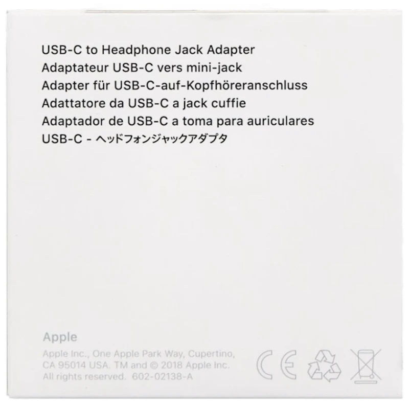 Переходник USB Type-C - Mini jack 3.5 mm, белый