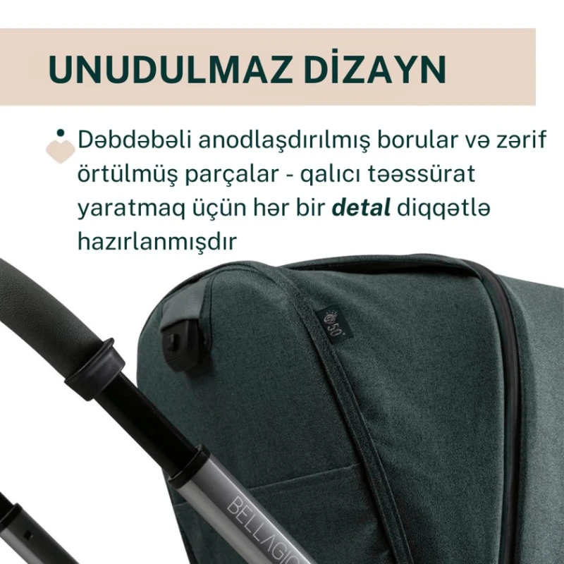 Детская коляска Chicco Bellagio Fir Tree, зеленая, 106x82x55 см, 0+ месяцев