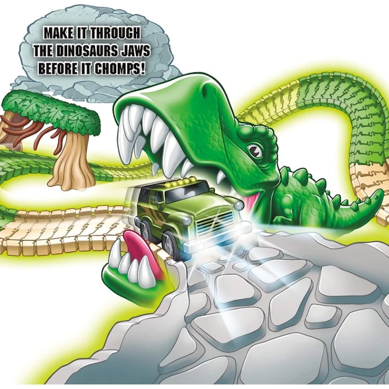 Oyuncaq dəsti Ontel Magic Tracks Dino Chomp 160, 160 hissə, 3+ yaş