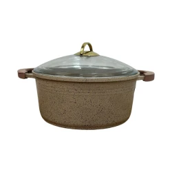 Кастрюля Canali, чугун/гранит, коричневая, 28 см