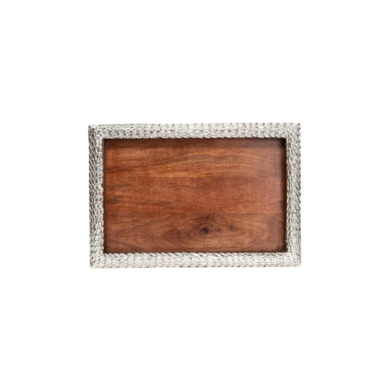 Сервировочная доска Hom-me Lignum, 46x18x3.5 см, металл/дерево, коричневая Сервировочная доска Hom-me Lignum, 46x18x3.5 см, металл/дерево, коричневая