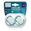 Набор пустышек Philips AVENT Ultra Air Nighttime SCF376/13, 6-18 мес, силикон